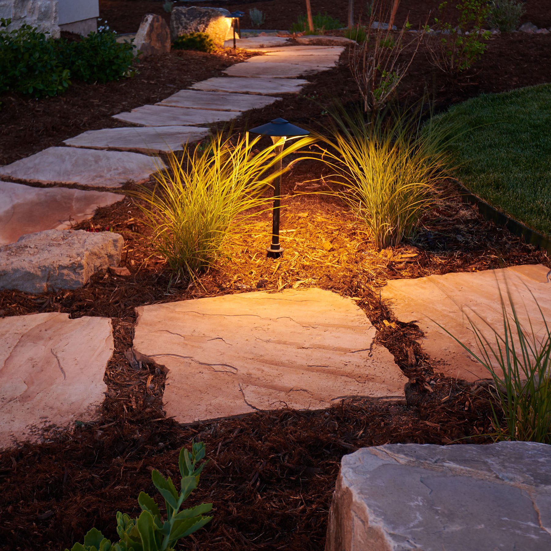 Low-voltage outdoor lighting in Highlands Ranch, CO