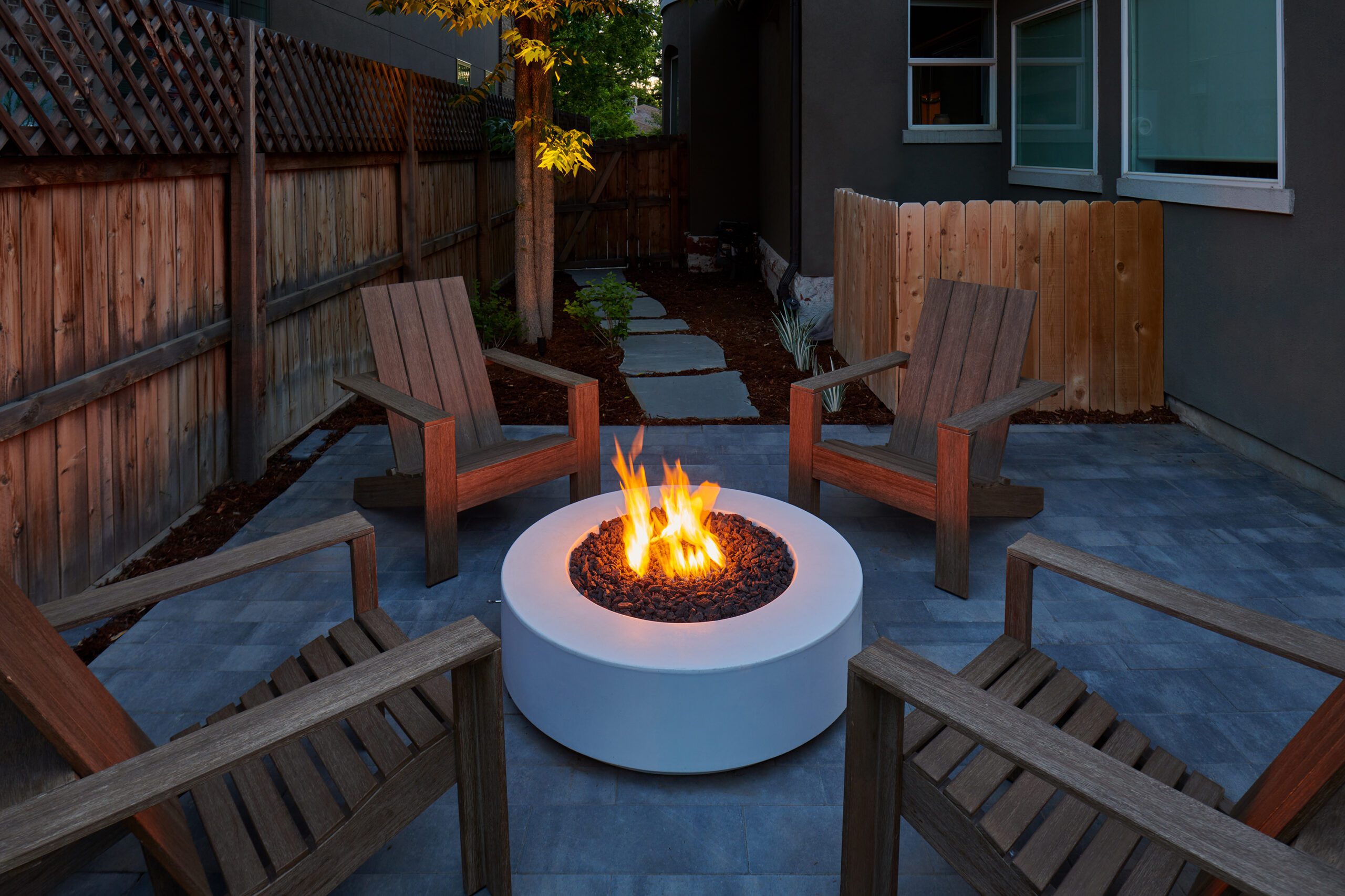 Modern fire pit in Cherry Hills Village, CO