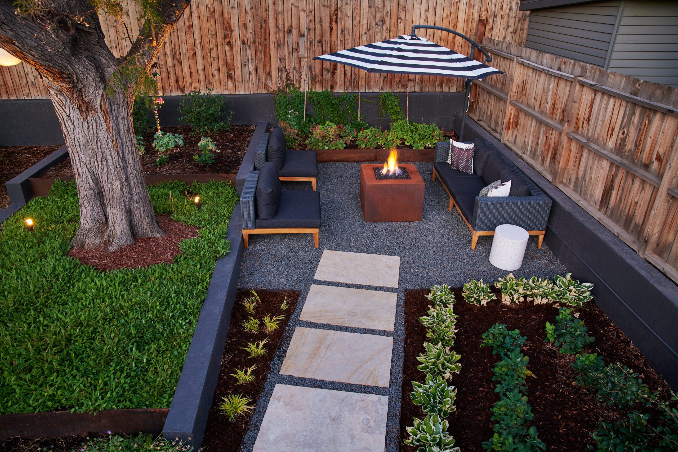 Beautiful patio in Lone Tree, CO with fire pit