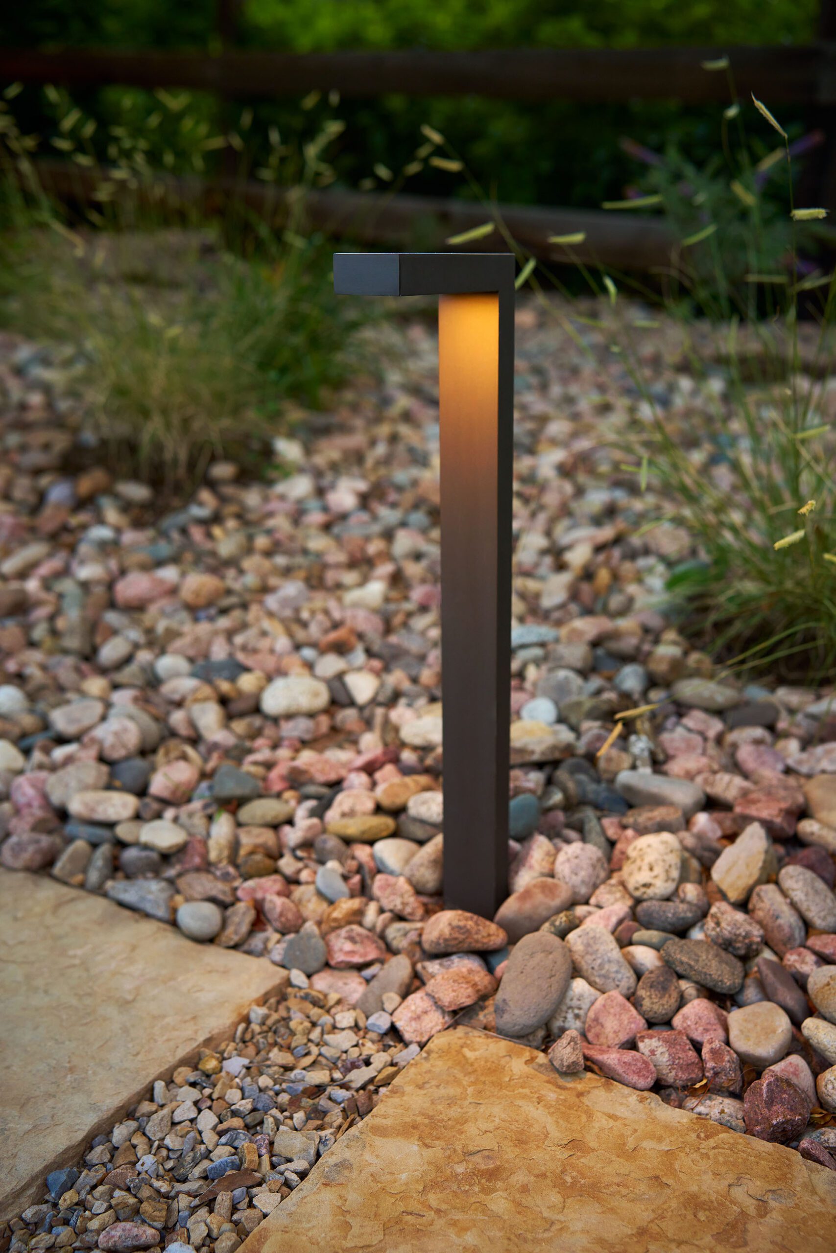 Beautiful landscape design in Greenwood Village, CO with outdoor lighting