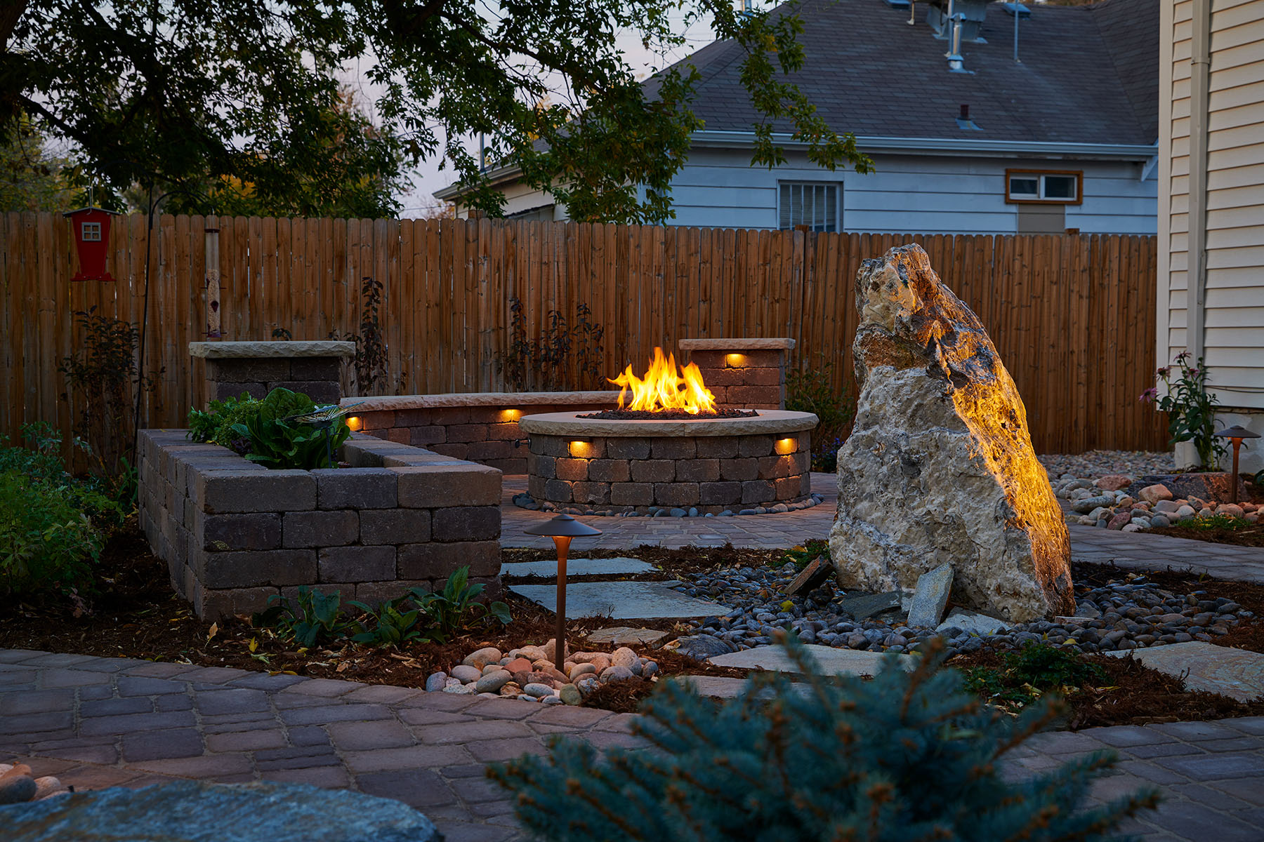 Outdoor Lighting and Fire Pit Setups for Backyard Movie Nights in Cherry Hills Village and Centennial, CO Outdoor Lighting and fire pit Cherry Hills Village, CO and Centennial, CO
