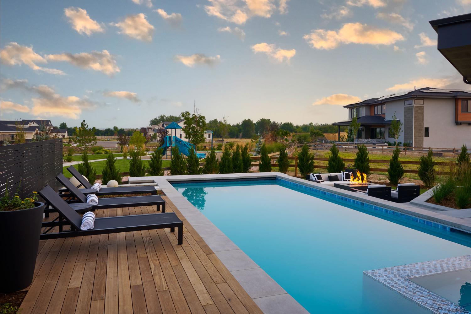 1240 W 145th_196 Landscape design with patio and outdoor lighting in Greenwood Village, Colorado